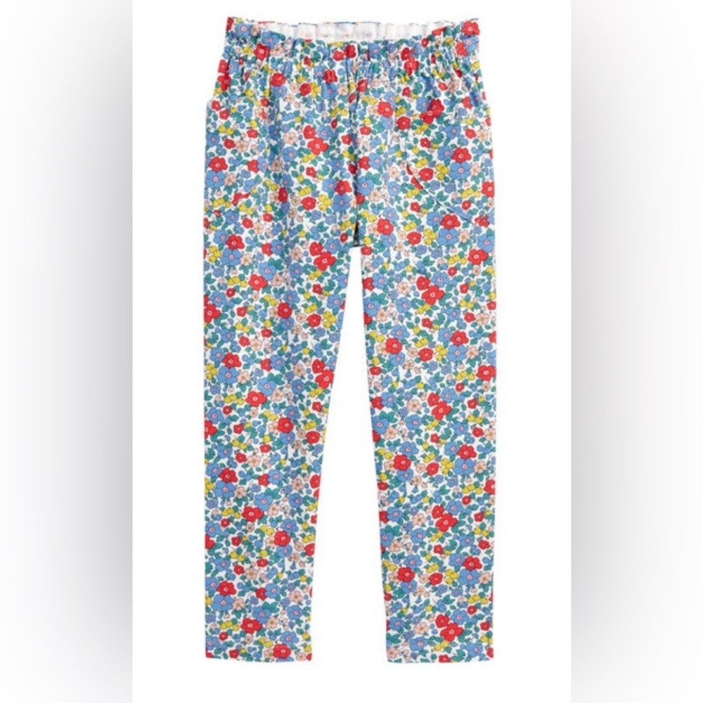 Mini Boden Kids Denim Pull on Pants in Apple Blossom